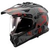 LS2 KASK ADVENTURE MX702 PIONEER II CRAZY BLAC RED